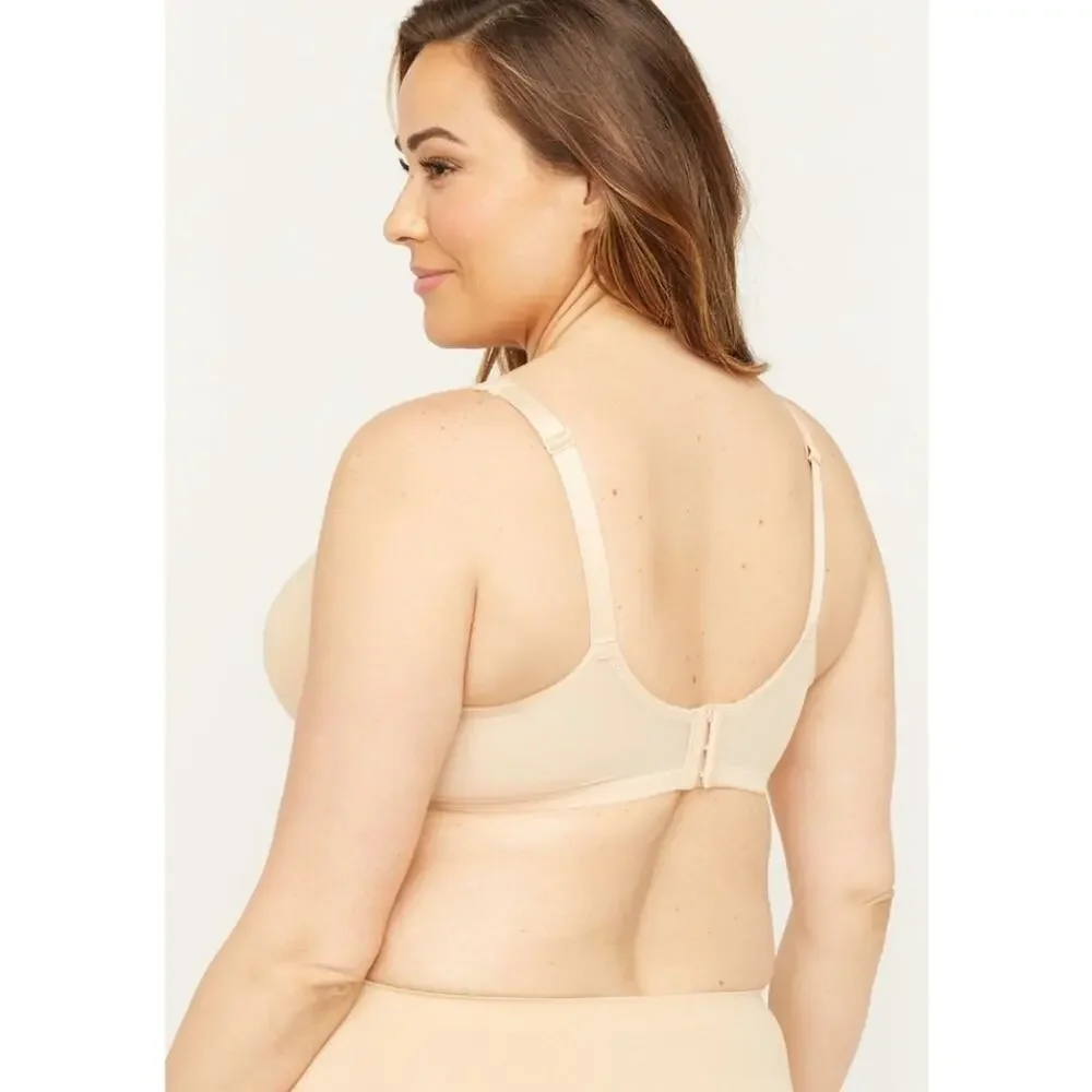 NEW Catherines Intimates Bra 54C, Plunge, Neutral Beige Underwire Bra